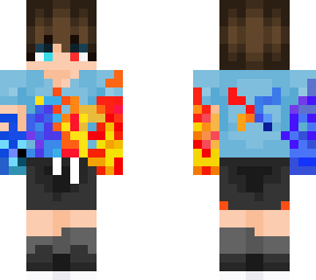 red and blue fire