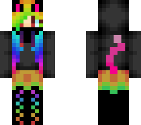 pinkkittycatgirl's purr-fect gamer girl raibow skin