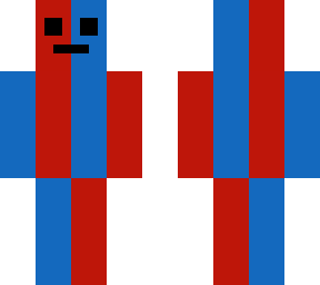 red and blue man