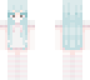 kawaii dainty blue hair girl with bunny ears
