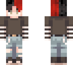 red black hair | Minecraft Skin