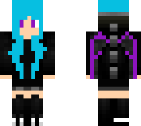 blue and purple dragon girl