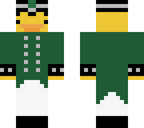 duck in british rifle uniform