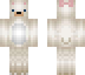 classic white bear with pink bow