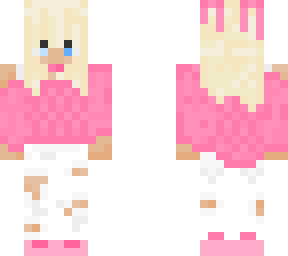 pink sweater white jeans girl