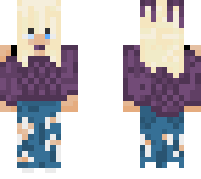 plum/purple sweater girl