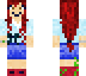 rain - red hair - flower boots - bow on dress :) - skirtttt