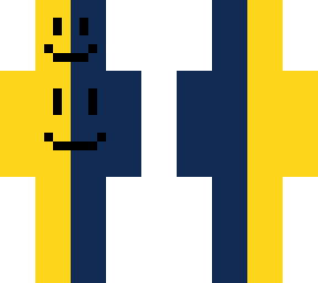 split in two purlack (purple & black) colored smiley guy