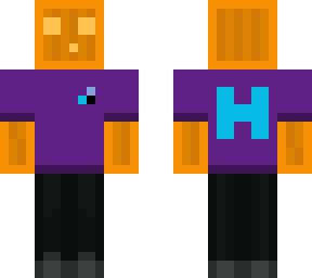 mcfluffyyy's blue slime skin (hive-o-ween) orange pumpkin