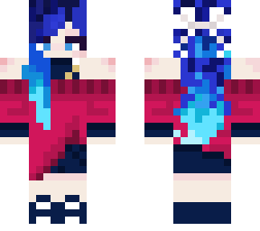 blue hair girl | Minecraft Skin