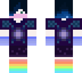 purple and blue skin, colorful