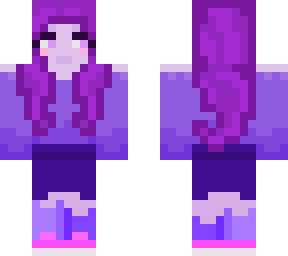 purple pink vaporwave girl
