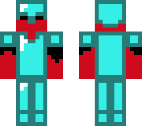 red guy in diamond armor
