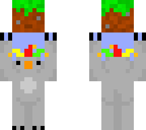 oli sloth holding a grass block