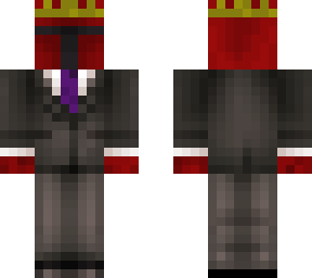 red mando in suit