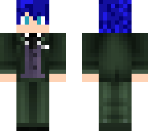 blue haired butler