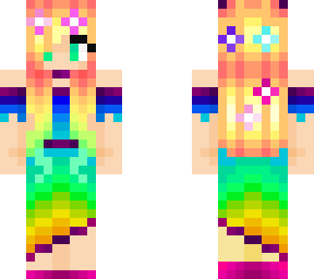 cute rainbow girl flower