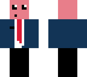 red bob in suit