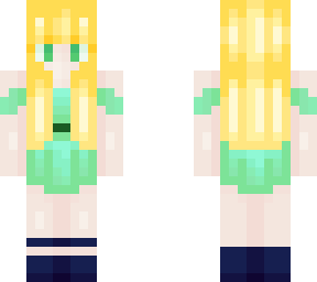 simple blonde girl in a dress