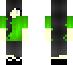 female - casual - green n black