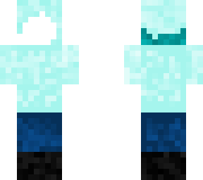 a blue hoodie.