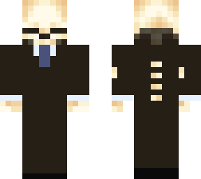 skeleton in a suit