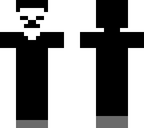 black and white steve