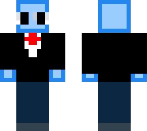 blue suit
