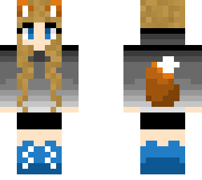 fox girl blue