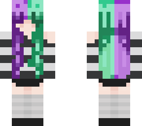 purple and green goth girl