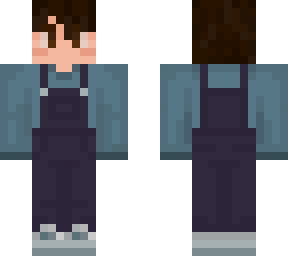 purple overalls