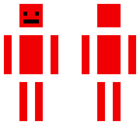 simple minecraft skin (for youtubers doing hardcore videos)