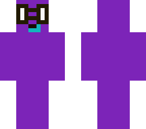 hombre morado con grandes ojos