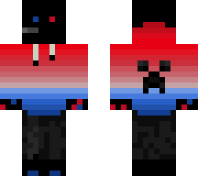 red to blue sweater