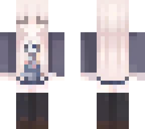 white hair girl skin