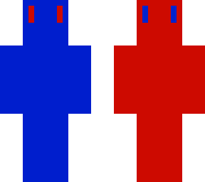 blue red