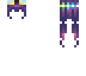 purple hair base pigtails