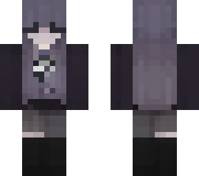 purple hair girl skin