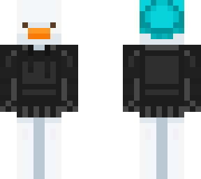 goose with a hoodie and beanie 2