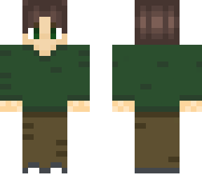 green shirt guy man Minecraft Skin