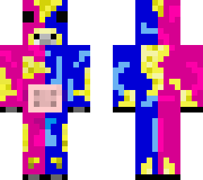 pink & blue mooshroom cow