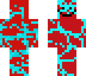 rot blauer titan skin