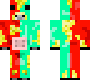 red & teal mooshroom cow