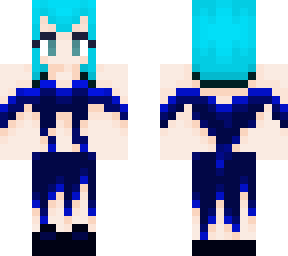 goth blue haired girl with v bangs