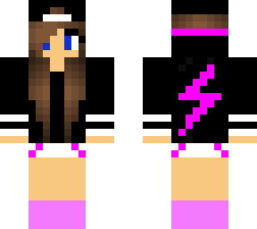 pink lightning girl with pink socks