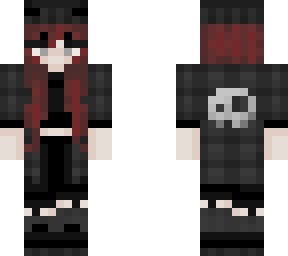 grunge girl, redhead w/ jeans 'n folded sleeves