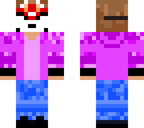 purple shirt kitsune mask