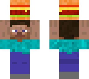 steve holding hamburger