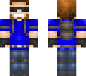 blue pixel man