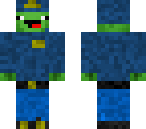 policeman turtle with two pixel eyes